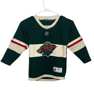 NHL Minnesota Wild Hockey Jersey Official Green Youth Boys 4/7